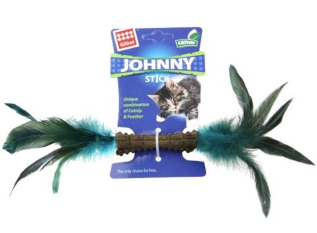 GiGwi Johnny Stick藍羽毛貓草棒