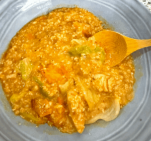 燕麦南瓜鸡肉羹